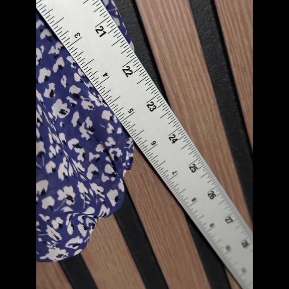 Jessica Simpson Dress Medium Blue Tiered Long Sleeve Blossom Floral Midi / Maxi - Picture 4 of 6